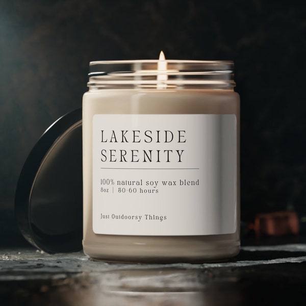 Lakeside Serenity Soy Candle, Lake House Gifts, Lake House Decor, Lake House Candle, Outdoorsy Gifts, Gifts For Lake House