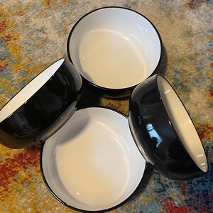 Set of 4 Ceramic Bowls / 22 OZ / 8.75” / Cereal, stew, noodle bowls