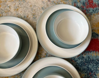 9PC Ceramic dinnerware sets | Dishes service for 3 (9 pc) | Plates and bowls sets | Chip and crack resistant