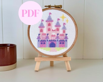 Fairytale Castle 4 Inch Cross Stitch Pattern – PDF Download