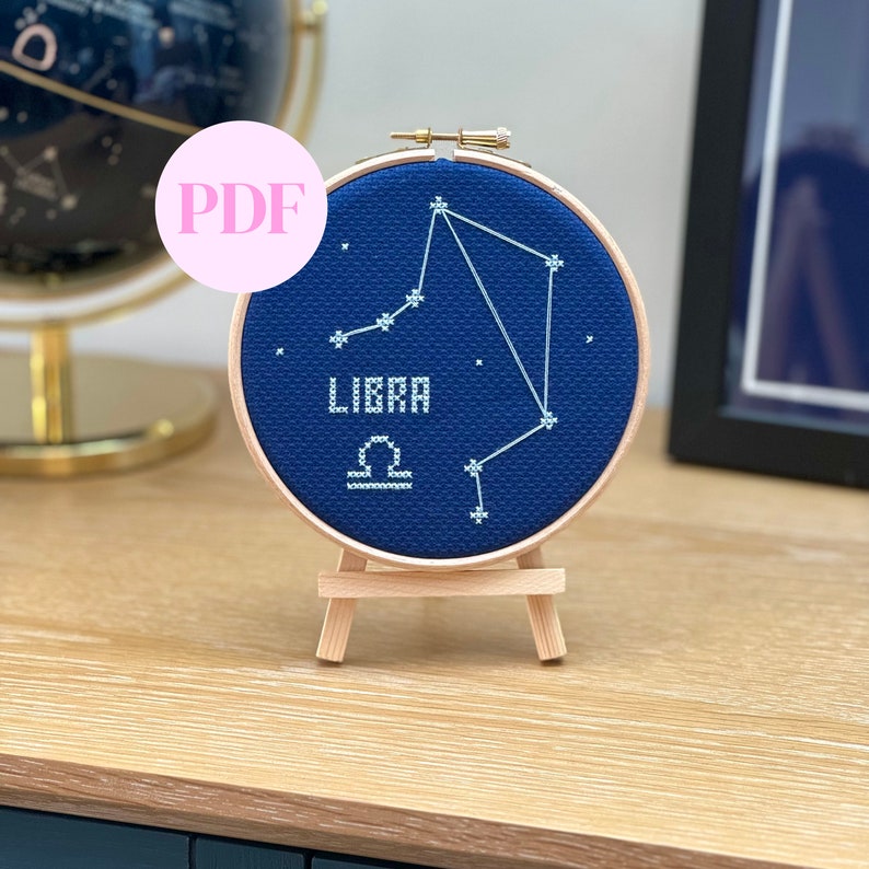 Libra Constellation Night Sky Cross Stitch Pattern PDF Download Etsy