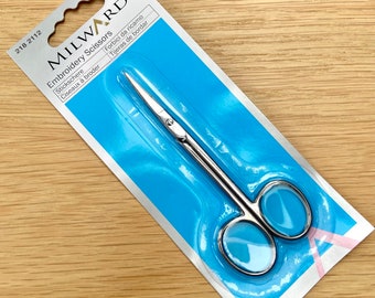 Milward Curved Silver Embroidery Scissors