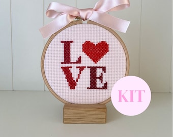 Love 4 inch Cross Stitch Kit