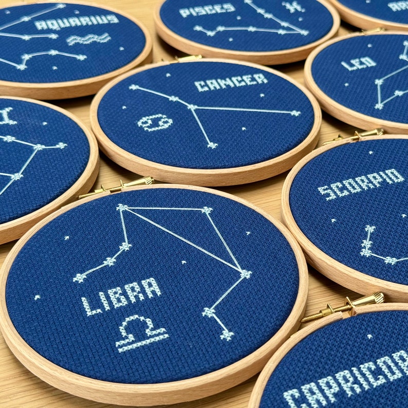 Libra Constellation Night Sky Cross Stitch Pattern PDF Download Etsy