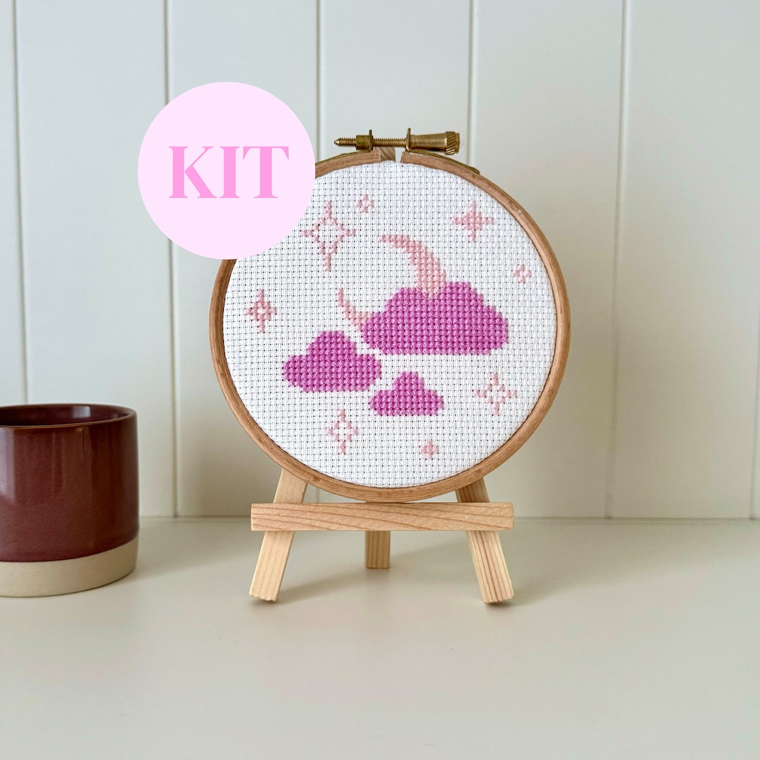 Moon and Stars 4 Inch Cross Stitch Kit - Etsy