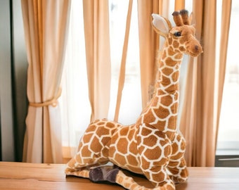 Peluche girafe faite main, jolie poupée girafe douce en peluche, peluche girafe taille géante, peluches et peluches, cadeau pour enfants