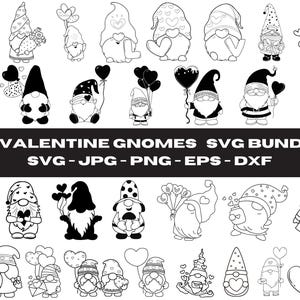 Valentines Gnome Bundle SVG, Valentines Day Decor, Valentines Gnome Ornaments Svg, Gnomes Sign, Laser Cut, Glowforge Svg, Files for CriCut