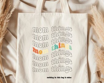 Canvas Tote Bag, Mom Tote Bag, Funny Tote Bag, Funny Tote Bag voor vrouwen, Cadeau voor haar, Nieuwe Moeder Cadeau, Moederdag Cadeau