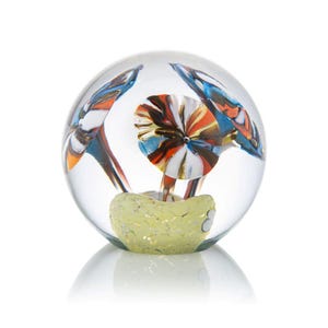 Glass paperweight - FLOWER