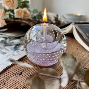 Glass oil lamp - Lavender