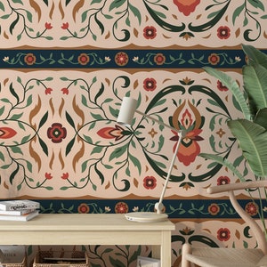Art Deco Wallpaper Peel and Stick Removable Wallpaper, Art Nouveau Wallpaper, Home Decor