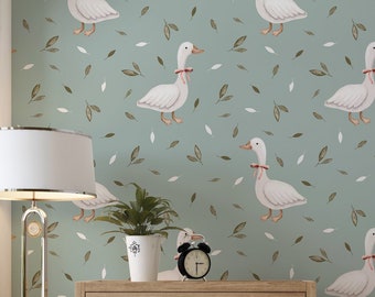 Kids Room Wallpaper Peel and Stick Wall Mural, Goose Nursery Decor - Etsy