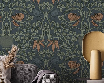 William Morris Pimpernel Wallpaper: Floral Peel and Stick Mural