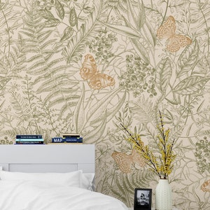 William Morris Art Nouveau Floral  Peel and Stick Wallpaper Removable