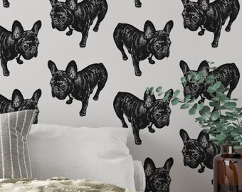 Dog Wallpaper Black and White Funky Wallpaper For Baby Nursery