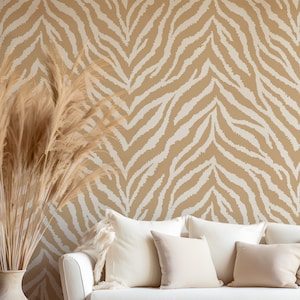 Zebra-Tapete, Schälen und Aufkleben Boho-Wandbild, Kunstwand, Wohnkultur