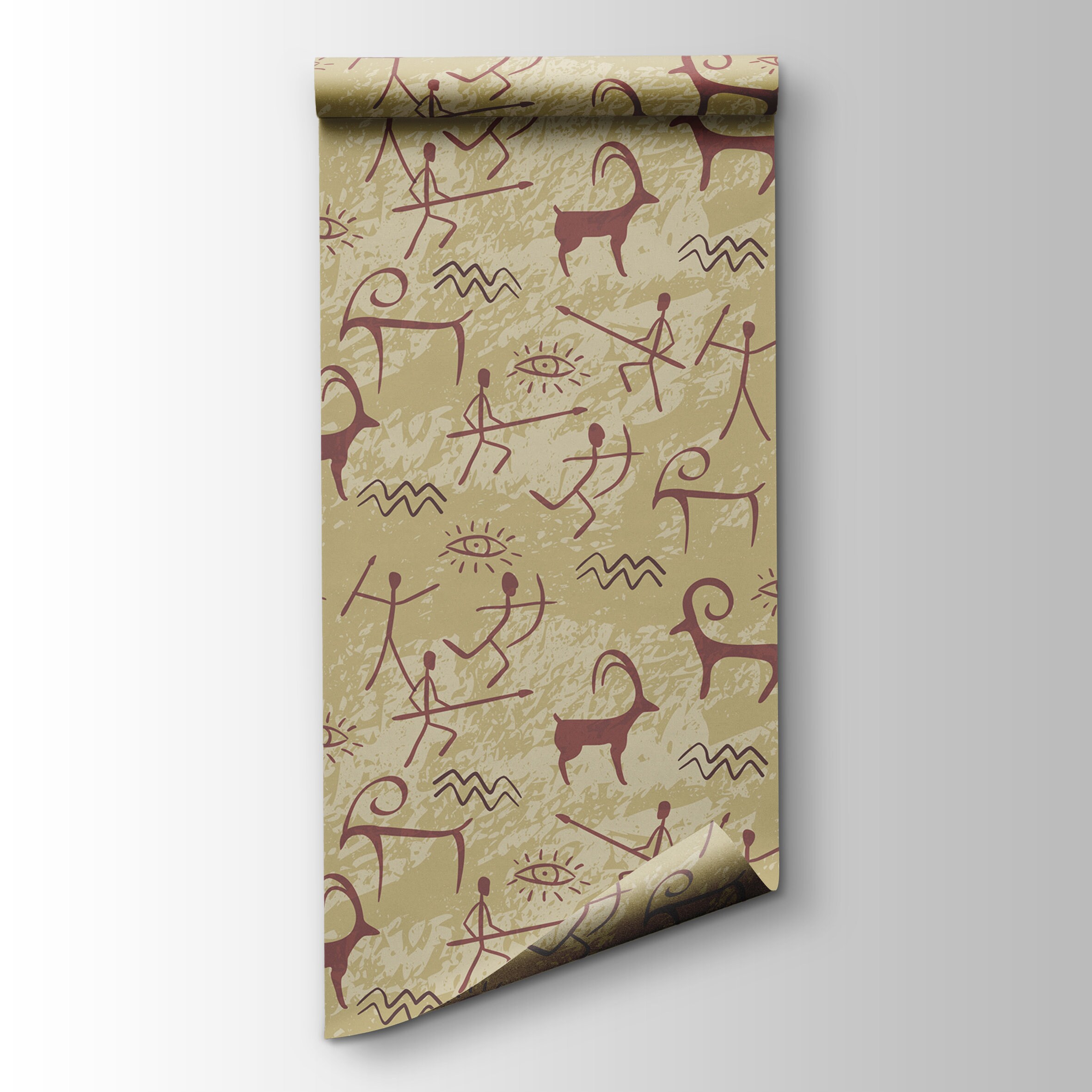 Western Vintage Wallpaper, Aztec Mural, Peel and Stick Wallpaper, Tribe ...