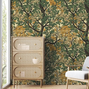 Jugendstil Blumen Tapete Schälen und Stick Abnehmbare Tapete Wohnkultur