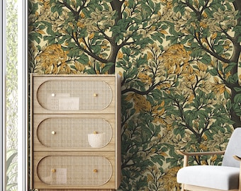 Papel pintado floral Art Nouveau, despegable y adhesivo, para decoración del hogar
