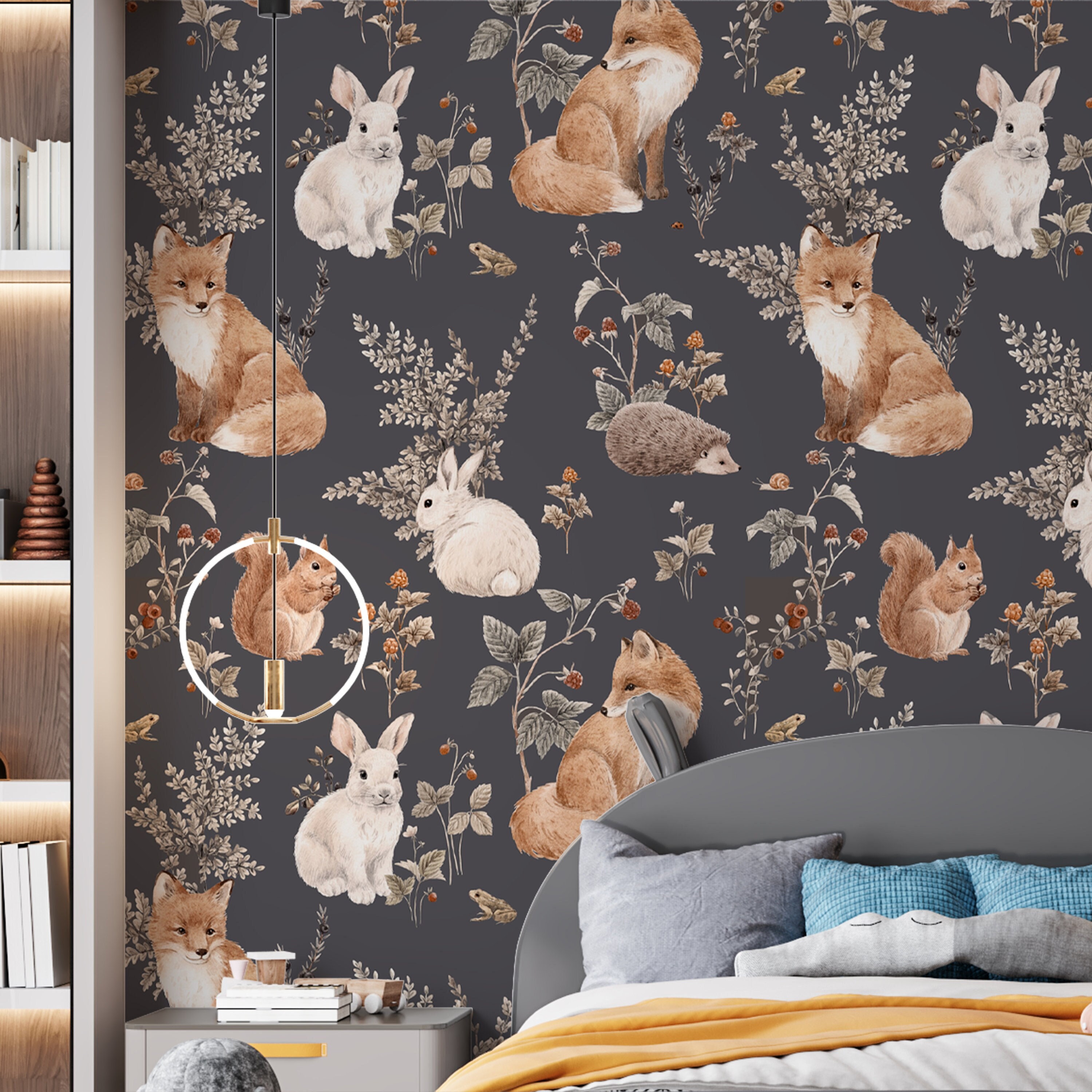 Removable Wallpaper Woodland, Peel and Stick Woodland Wall Mural ...