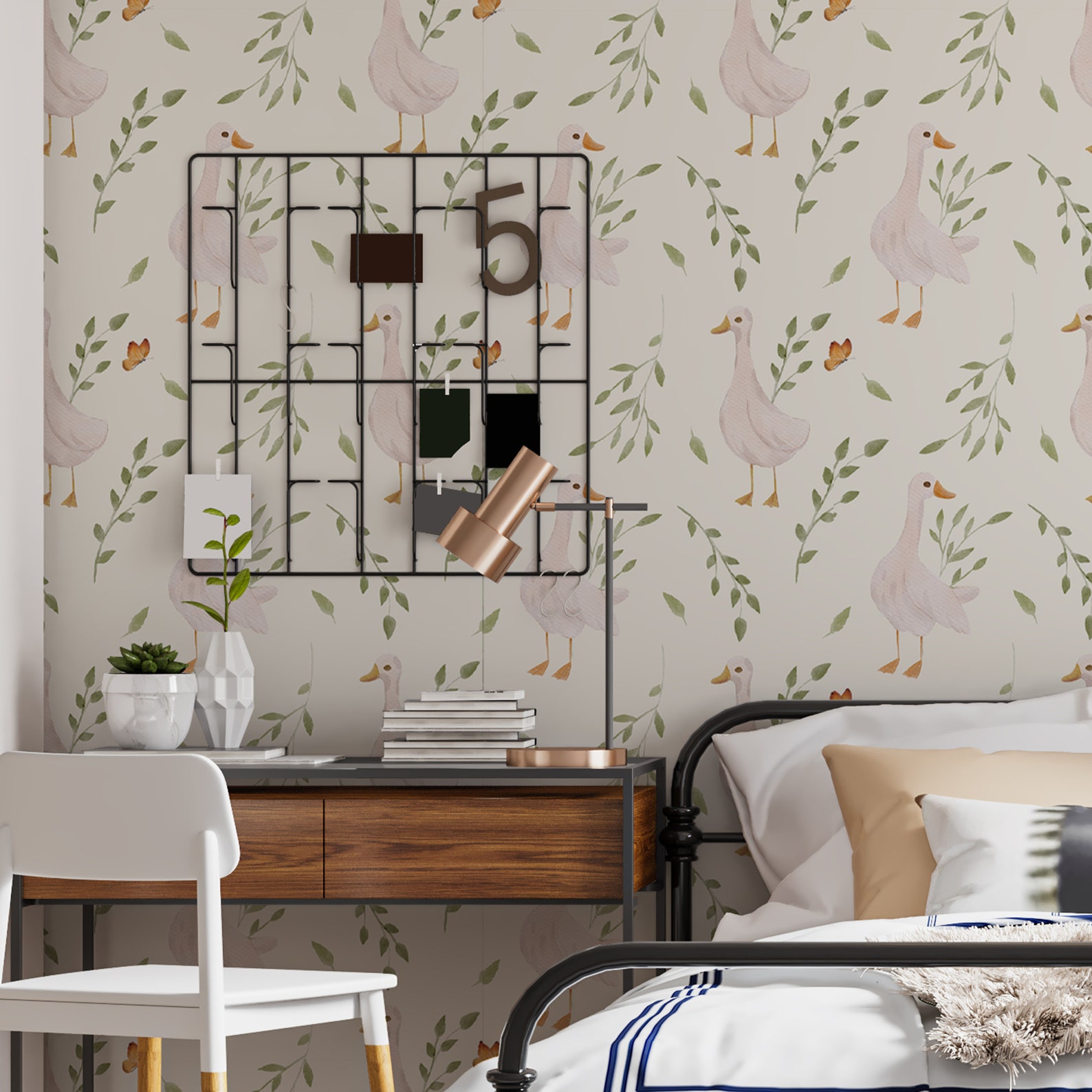 Kids Room Wallpaper Peel and Stick Wall Mural, Goose Nursery Decor - Etsy