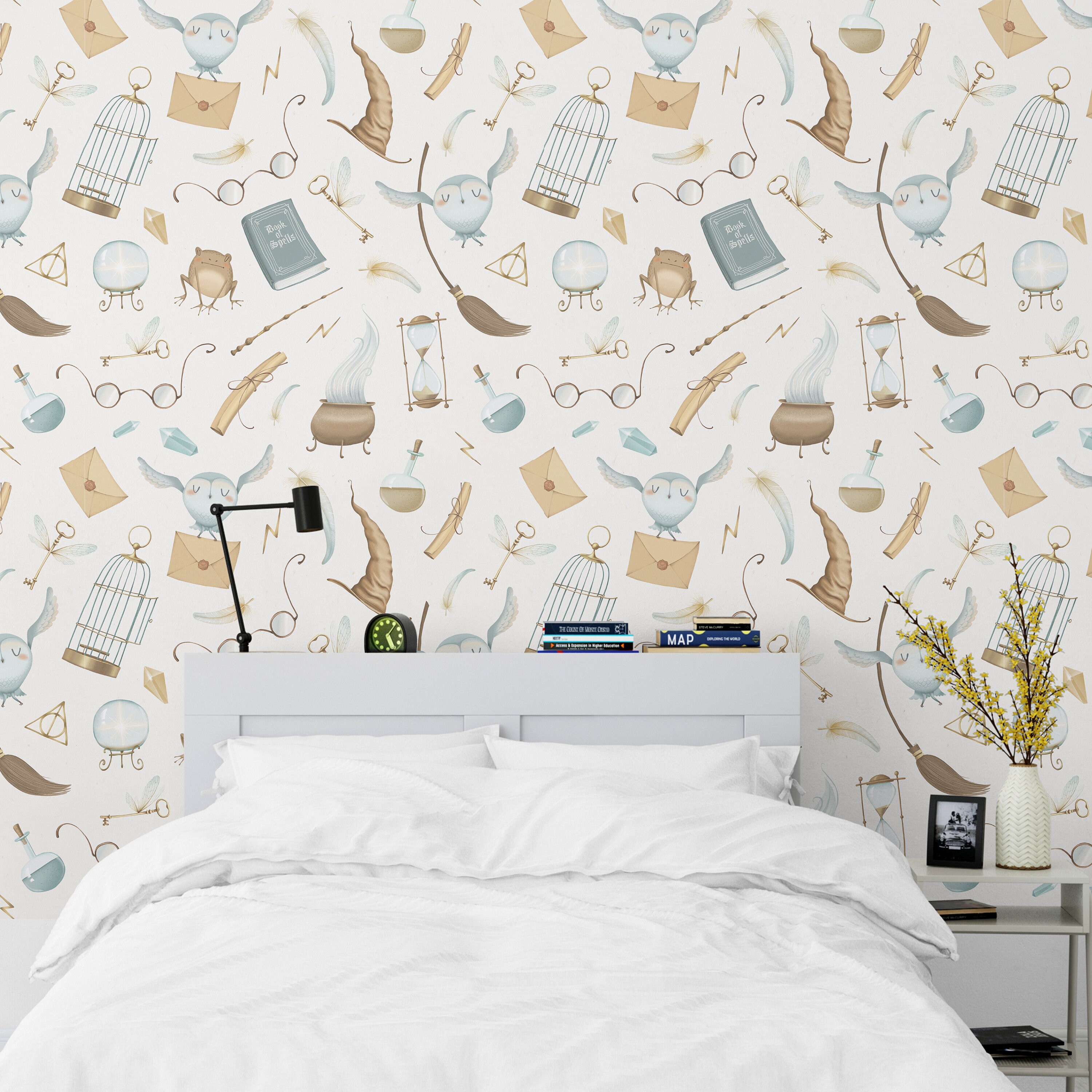 Peel and Stick Wallpaper Wizard Magic Wallpaper Fantasy Wall Mural Kids