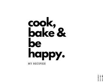 BEWERKBARE Recept Binder Kit, Eenvoudig Recept Sjabloon, Receptenboek Sjabloon BUNDEL, Kookboek Kit, Receptpagina, Receptblad, Food Planner