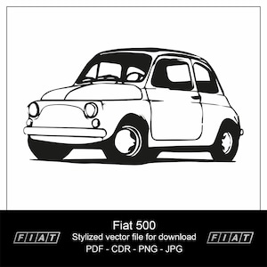 Fiat 500 Svg - Etsy