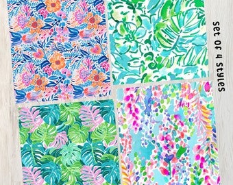 Bright Preppy Tropical 1 Summer Transfer Paper SET OF 4 | Polymer Clay Transfer Sheet | Water Soluble Clay Transfer Papers