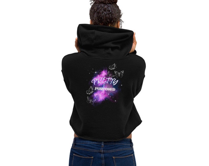 Pretty and Purposed Cropped Hoodie