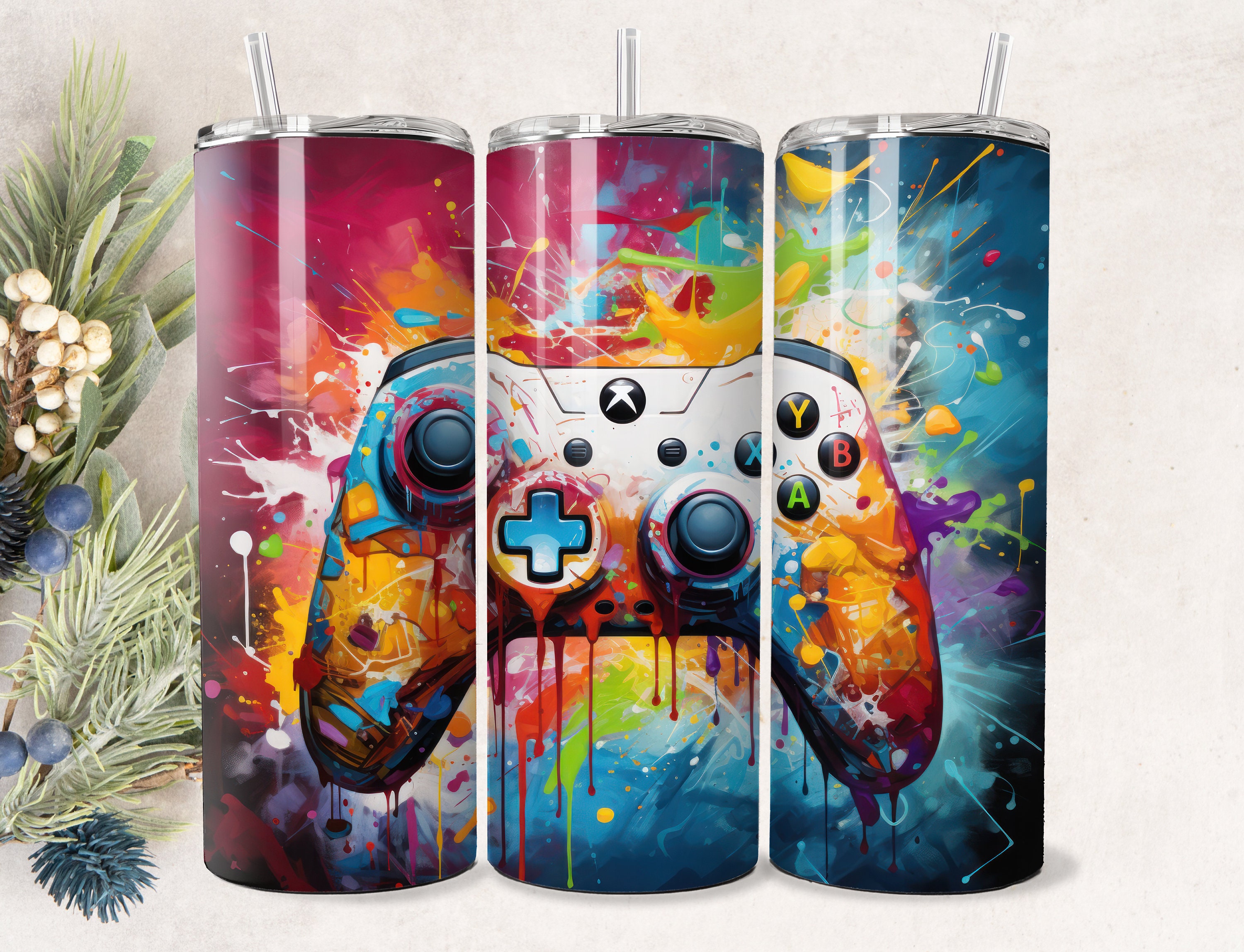Gaming Tumbler 20oz Skinny Tumbler Tumbler Wrap Tumbler Sublimation PNG ...