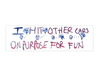 I Hit Andere Cars On Setting For Fun-Autoaufkleber | Lustiger Autoaufkleber, sarkastischer Straßenaufkleber