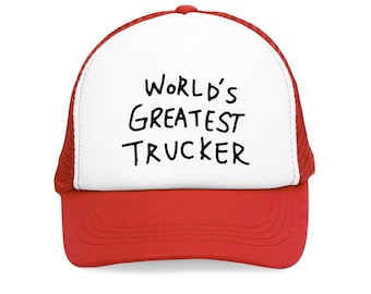 World&#39;s Greatest Trucker Muscle Dad Regular Show Mesh Trucker Cap Hat