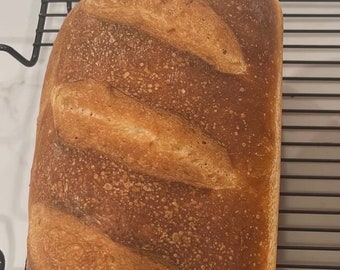 Homemade organic sourdough sandwich bread