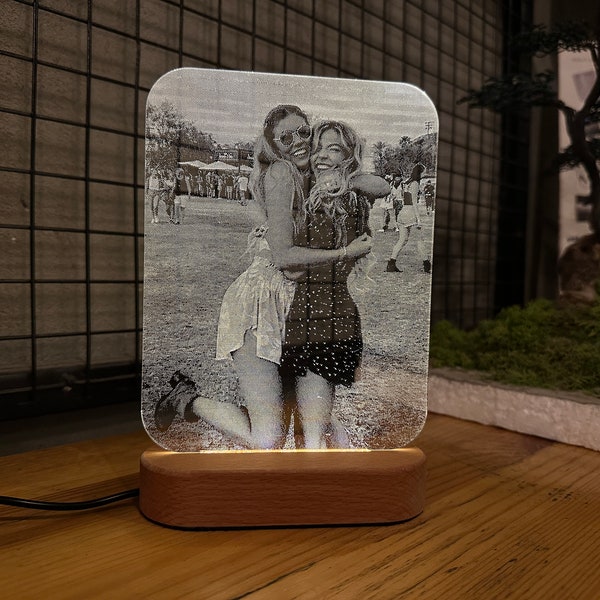 Photo Gifts Personalized Lamp Anniversary Gift. Custom Photo Led Lights Romantic Gifts for Him. Unique Custom 3D Led Lamp Acrylic Light