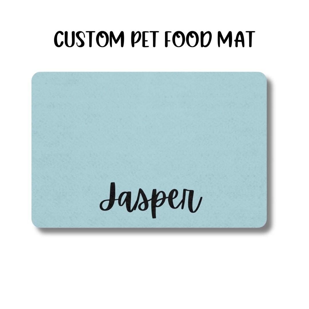 Personalized Name Custom Dog Bowl Mat Personalized Pet Etsy