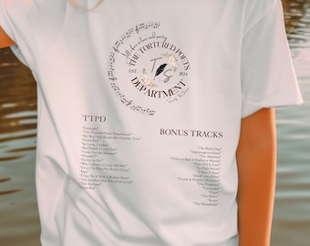 T-shirt TTPD Track List pour jeune, Tortured Poets Department T Swift, produits dérivés de la tournée Eras, Love and Poetry, Manuscript, vêtements Swiftie pour enfants