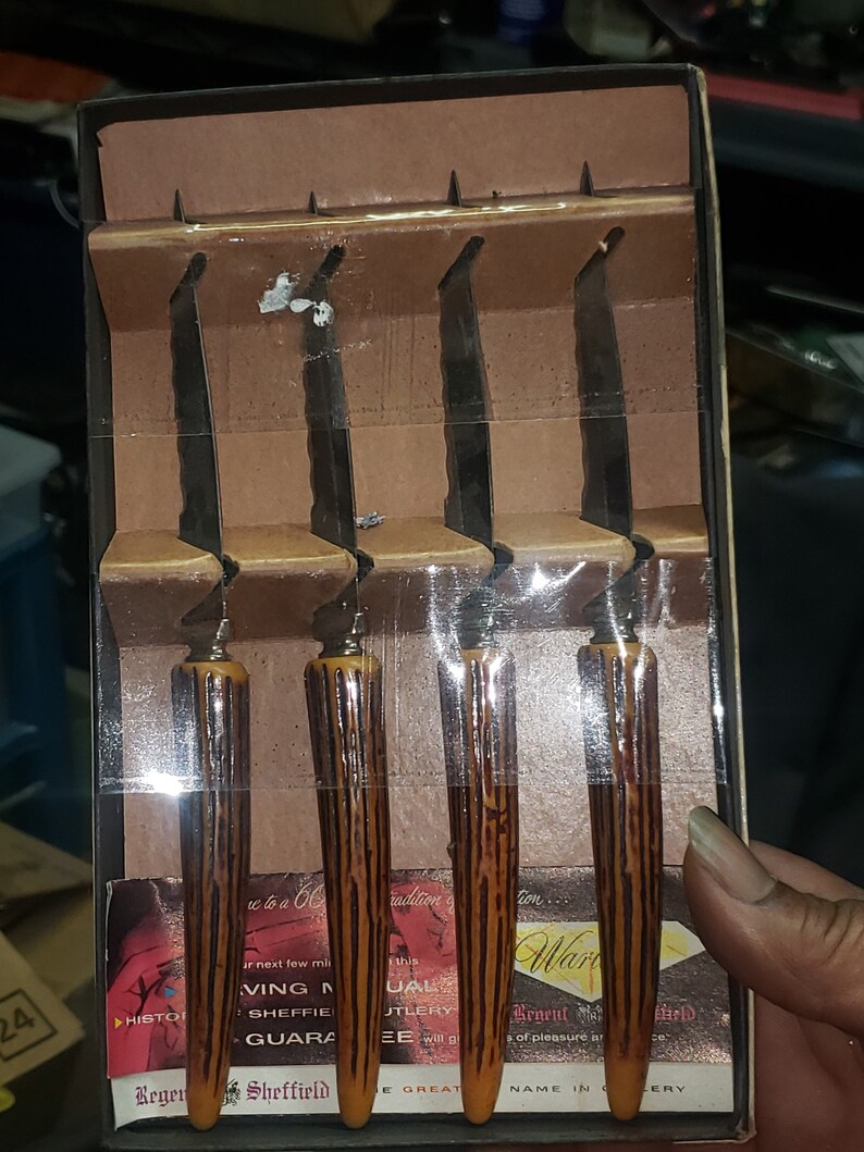 Knife Set Warwick Steak Knife Set Regent Sheffield Set of 4 Etsy
