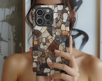 Magsafe Phone Case, Earthy Mosaic Design, iphone case, phone cover, gift