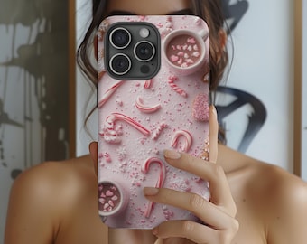 Candy Cane Dreams Phone Case | Sweet Christmas Candy Design for iPhone and Android | Festive Holiday Treats