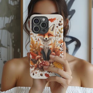 Fall Fox Phone Case - Autumn Aesthetic Animal Cover - iPhone & Galaxy Options