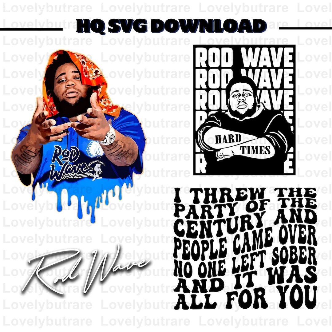 Rod Wave 3 SVG PNG Rod Wave Silhouette Rap Hip-hop Great - Etsy