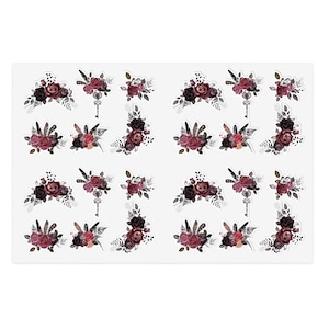 Belle feuille d'autocollants vintage pour bouquet de fleurs pour femmes, planificateur heureux, Halloween, ambiance sorcière, étiquette de vacances, emballage cadeau, décalcomanie de décoration intérieure