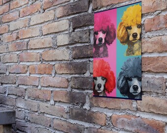 Poodle Pop Art Print, Modern Minimalist Dog Poster (Digital Download)