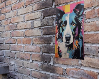 Border Collie Pop Art Print, Modern Dog Poster (Digital Download)