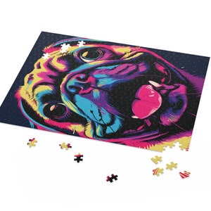 Pug Pop Art Puzzle - Unique Jigsaw Experience - Perfect Gift for Pug Enthusiasts and Puzzle Fans