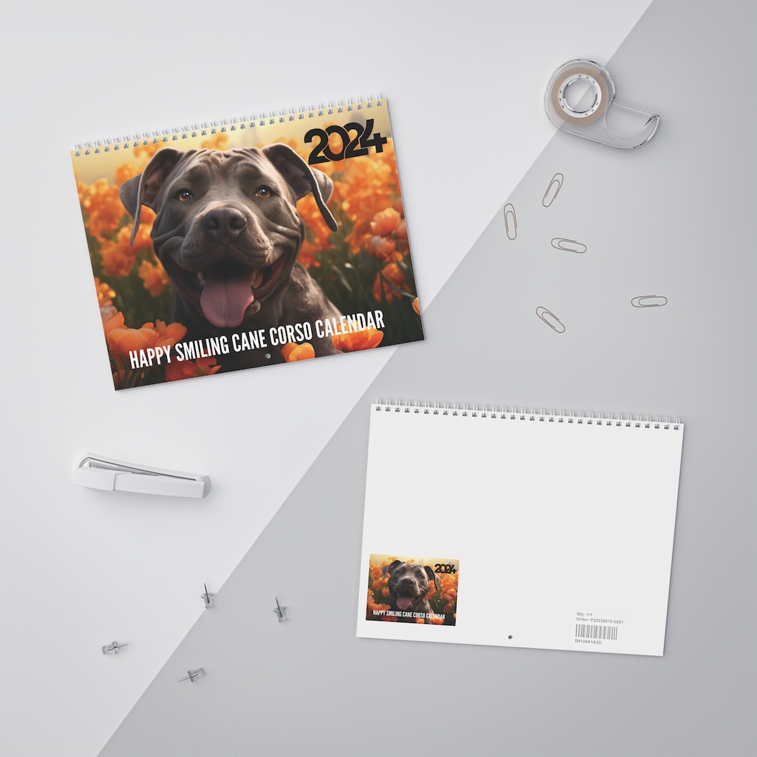 Happy Smiling Cane Corso Calendar 2024 Etsy