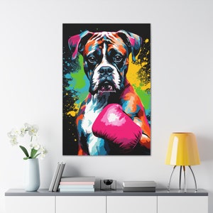 Boxer Dog Canvas Gallery Wraps