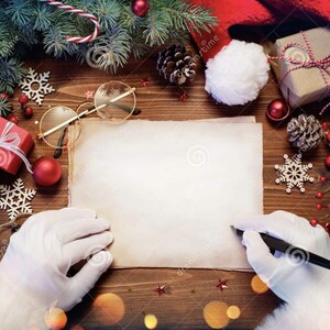 Carta e presente personalizados do Papai Noel