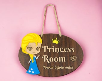 Kinderzimmer Tür Dekor für Baby Mädchen Zimmer Türschild für Mädchenzimmer Prinzessin Design Dekorationen